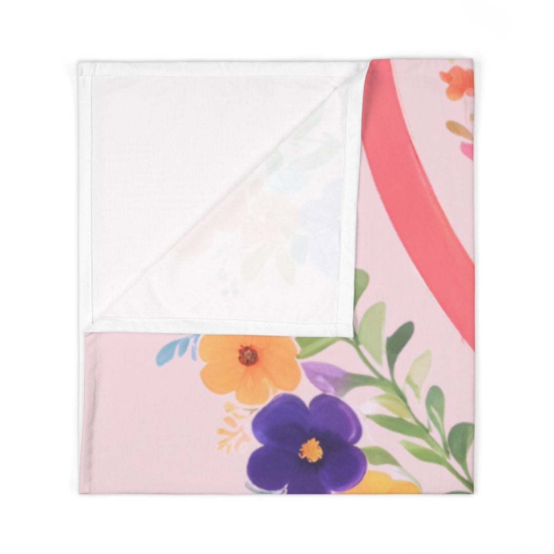 Baby Swaddle Blanket – Floral Rainbow Design | Soft Pastel Colors Cozy Infant Wrap