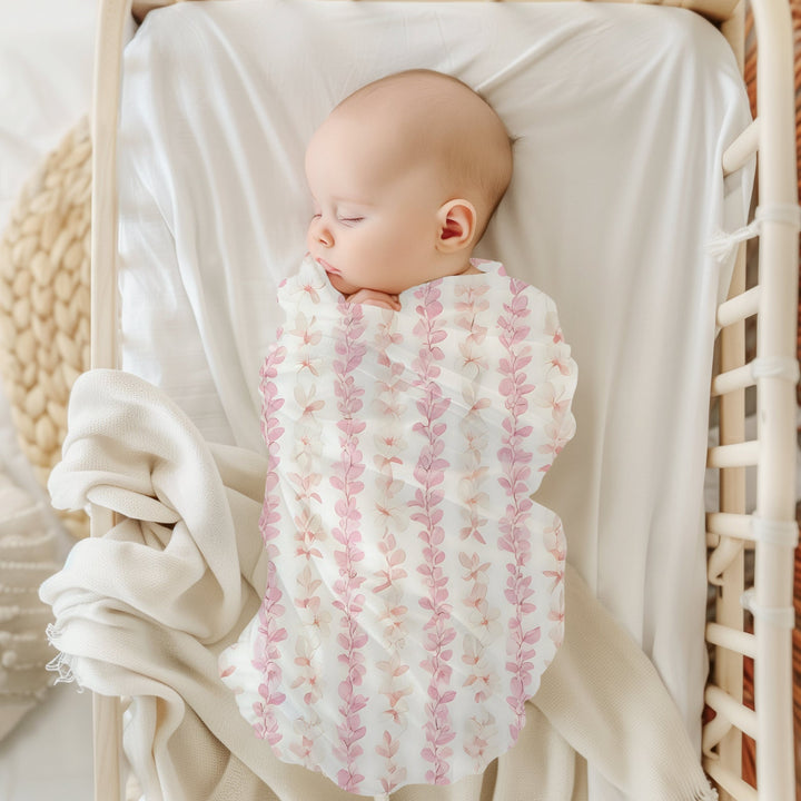 Hawaiian Flower Lei Blanket | Soft Breathable Jersey Polyester Swaddle Wrap