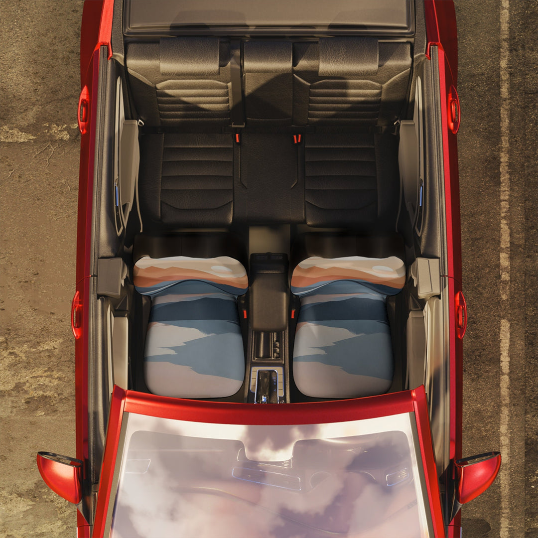 Boho Car Seat Covers - Retro 70s Bucket Seat Cover | Polyester Fabric, Easy Install