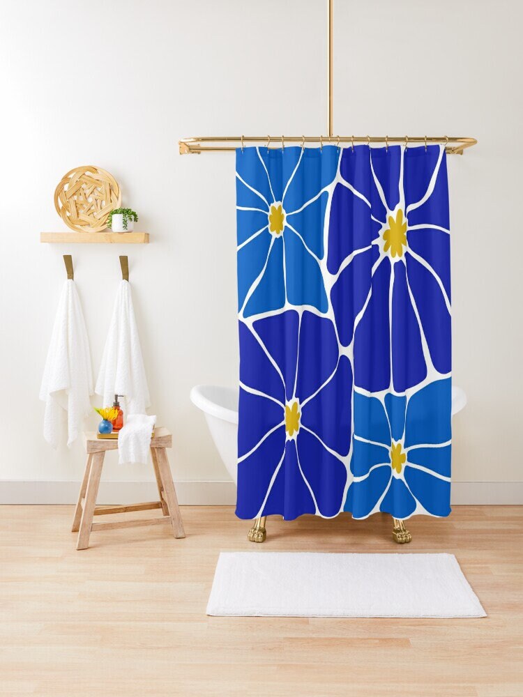 Tropical Shower Curtain – Matisse Inspired Floral Waterproof Polyester Curtain