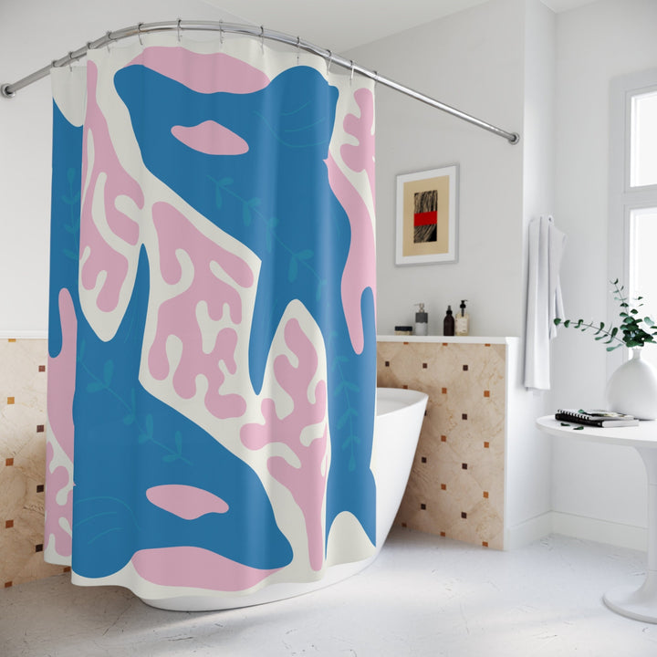 Orca Whale Shower Curtain 71"x74" | Abstract Marine Waterproof Decor