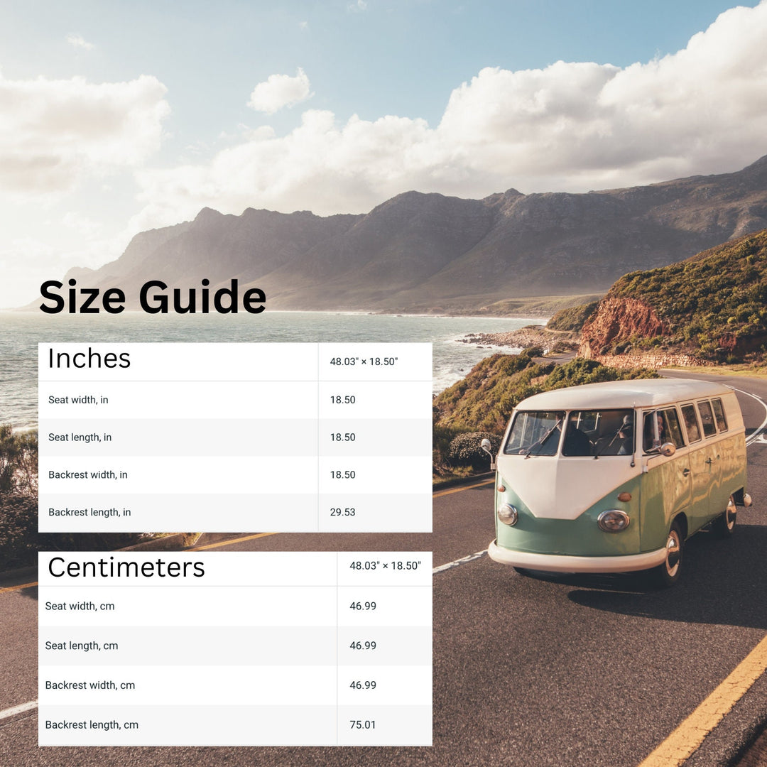 Boho Car Seat Covers - Retro 70s Bucket Seat Cover | Polyester Fabric, Easy Install