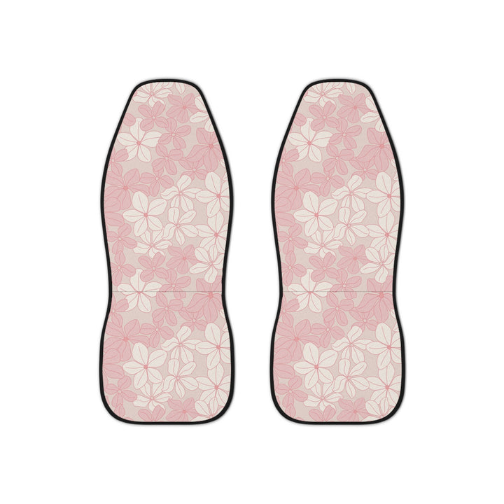 Vintage Hawaiian Car Seat Covers - Tropical Plumeria Print, Easy Install & Breathable Fabric