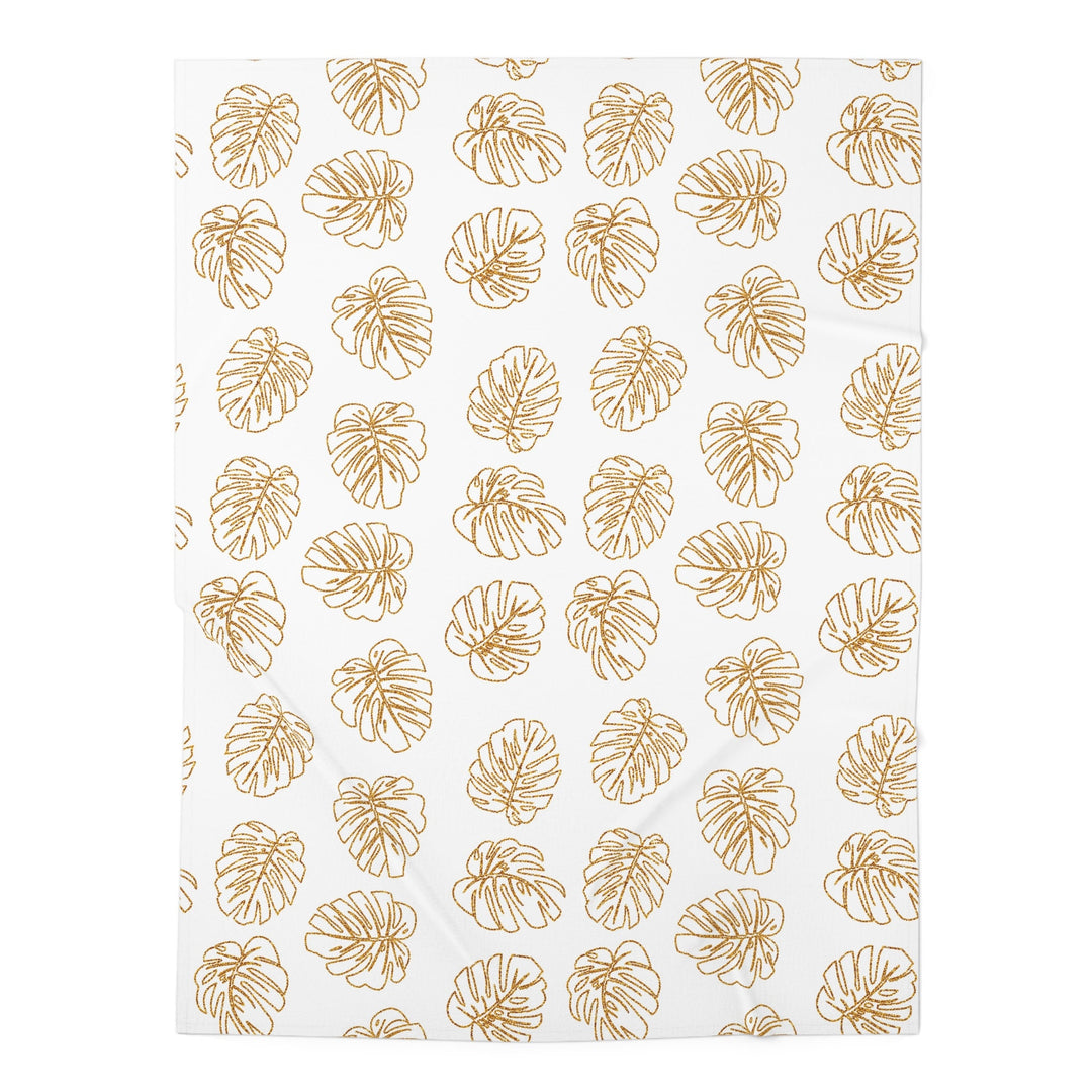 Baby Swaddle Blanket – Tropical Monstera Leaf Design | Soft, Breathable Fabric