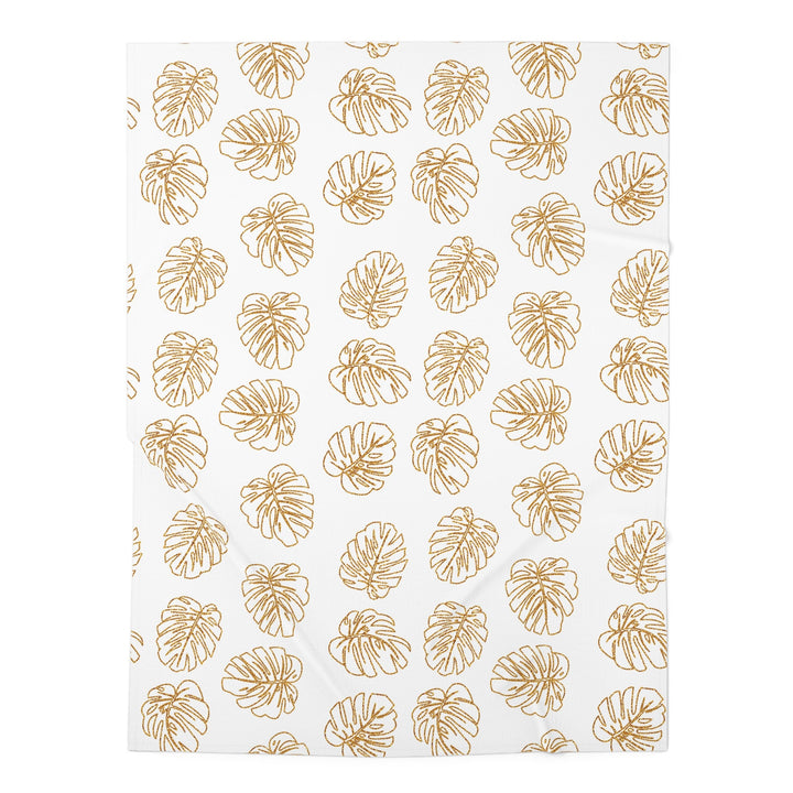 Baby Swaddle Blanket – Tropical Monstera Leaf Design | Soft, Breathable Fabric