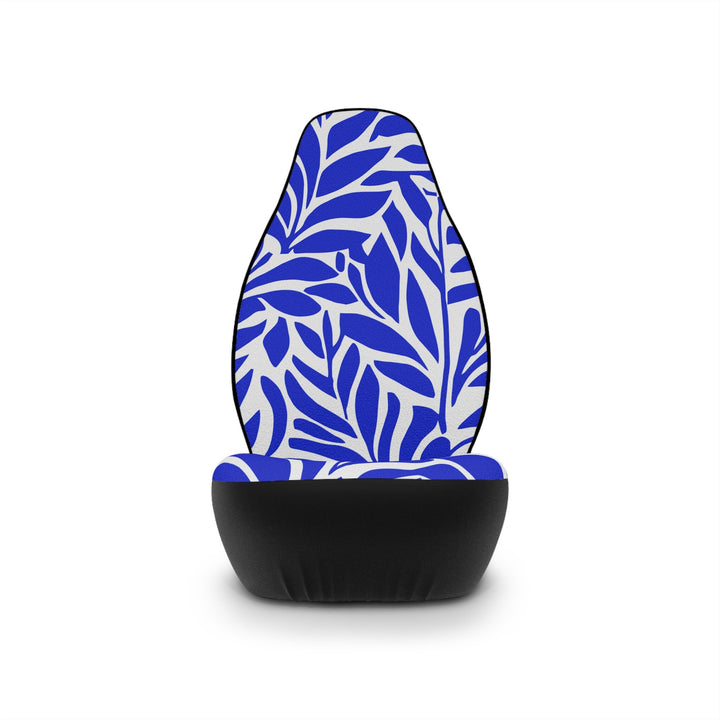 Coconut Girl Hawaiian Car Seat Covers (Set of 2) | Blue Tropical Leaf Universal Fit