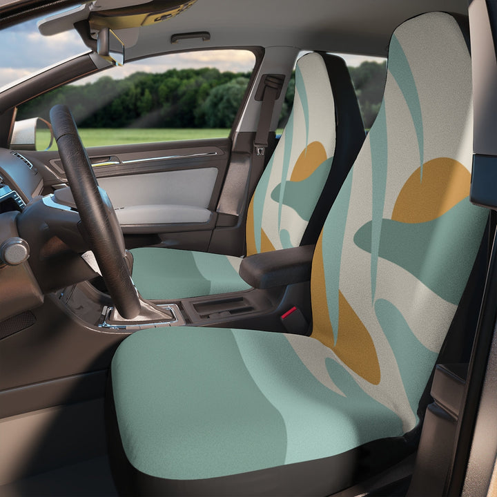 Sun and Sea Retro Car Seat Covers (Set of 2) | 70s Bucket Style Universal Fit Protection