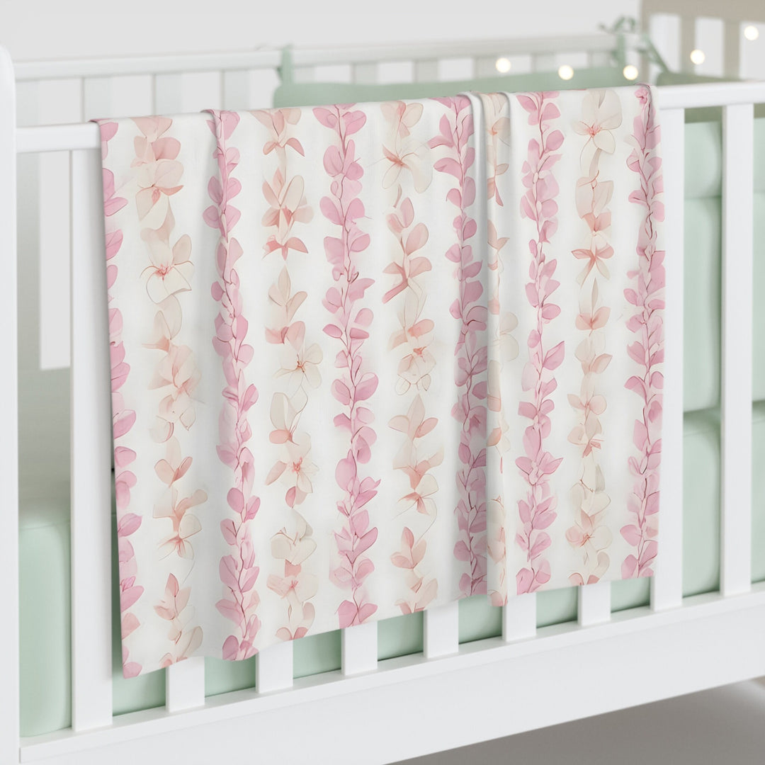Hawaiian Flower Lei Blanket | Soft Breathable Jersey Polyester Swaddle Wrap