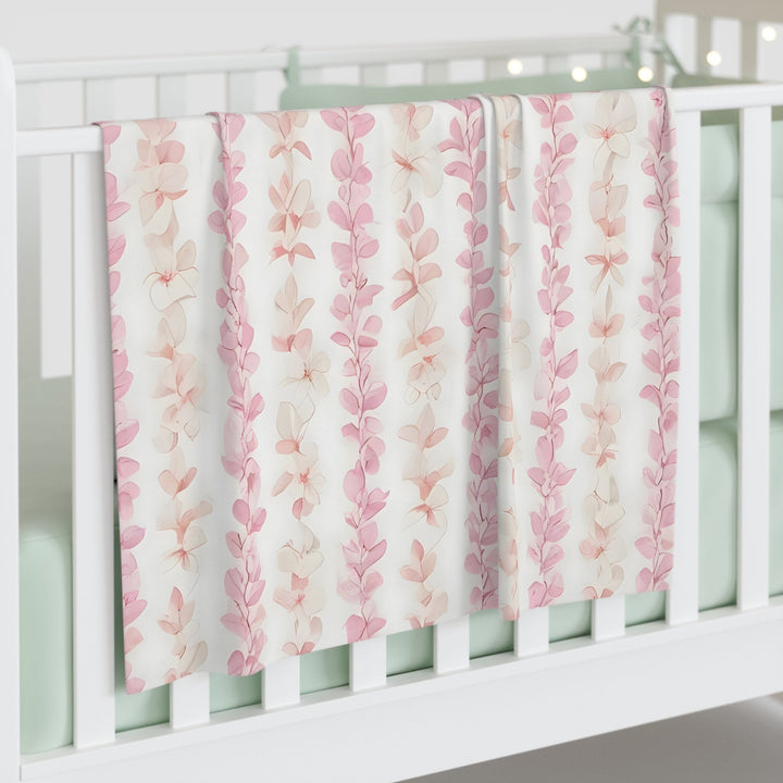 Hawaiian Flower Lei Blanket | Soft Breathable Jersey Polyester Swaddle Wrap