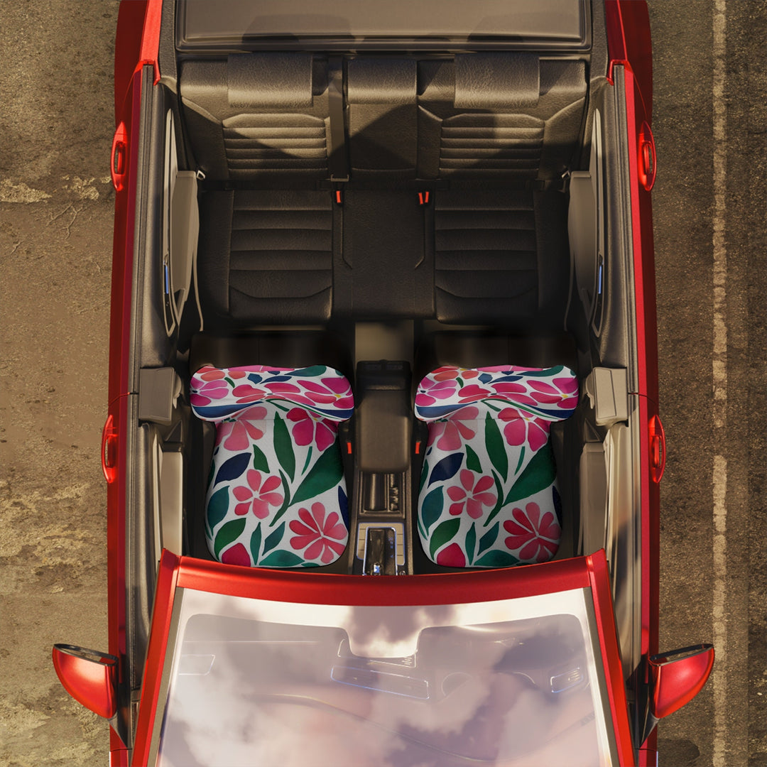 Hawaiian Car Seat Covers - Tropical Floral Universal Seat Covers for Van Life