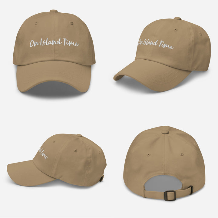 "On Island Time" Embroidered Dad Hat | Chino Cotton Twill Baseball Cap