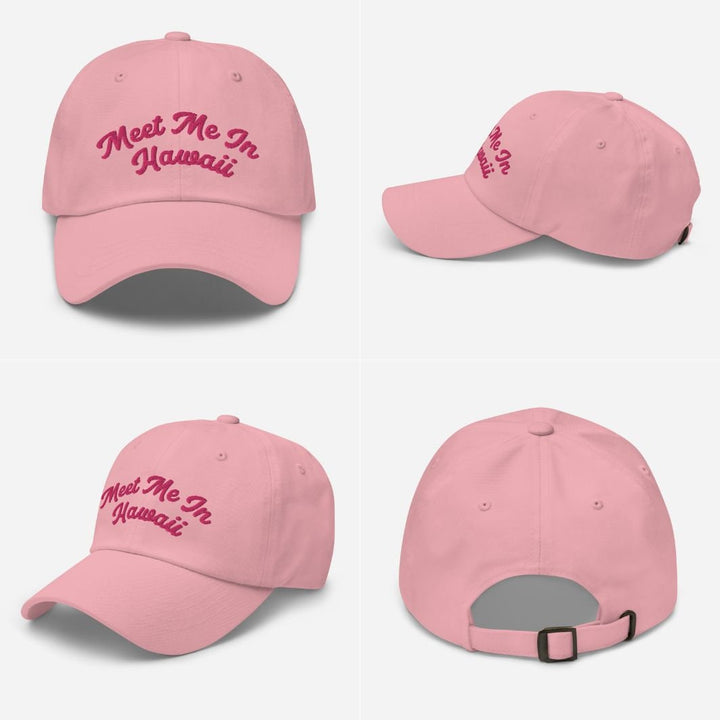 "Meet Me In Hawaii" Embroidered Dad Hat | Cotton Twill Vacation Cap