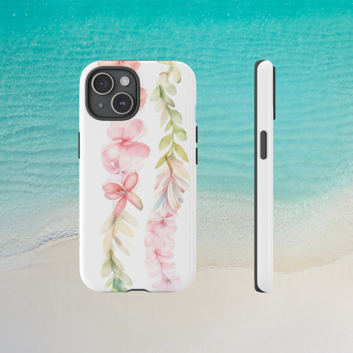 Tough Phone Case - Durable Hawaiian Flower Case With Pink Plumeria Design