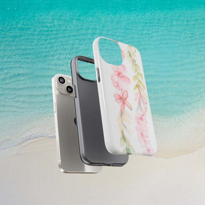 Tough Phone Case - Durable Hawaiian Flower Case With Pink Plumeria Design