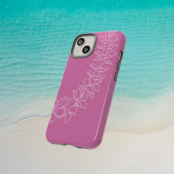 Tough Dual Layer Phone Case | Hawaiian Flower Lei Print for iPhone & Samsung