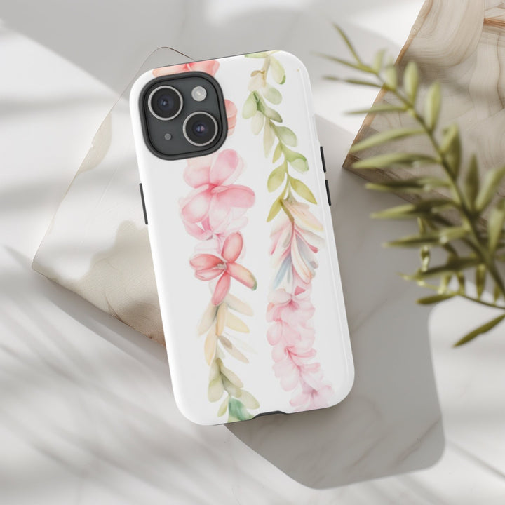 Tough Phone Case - Durable Hawaiian Flower Case With Pink Plumeria Design