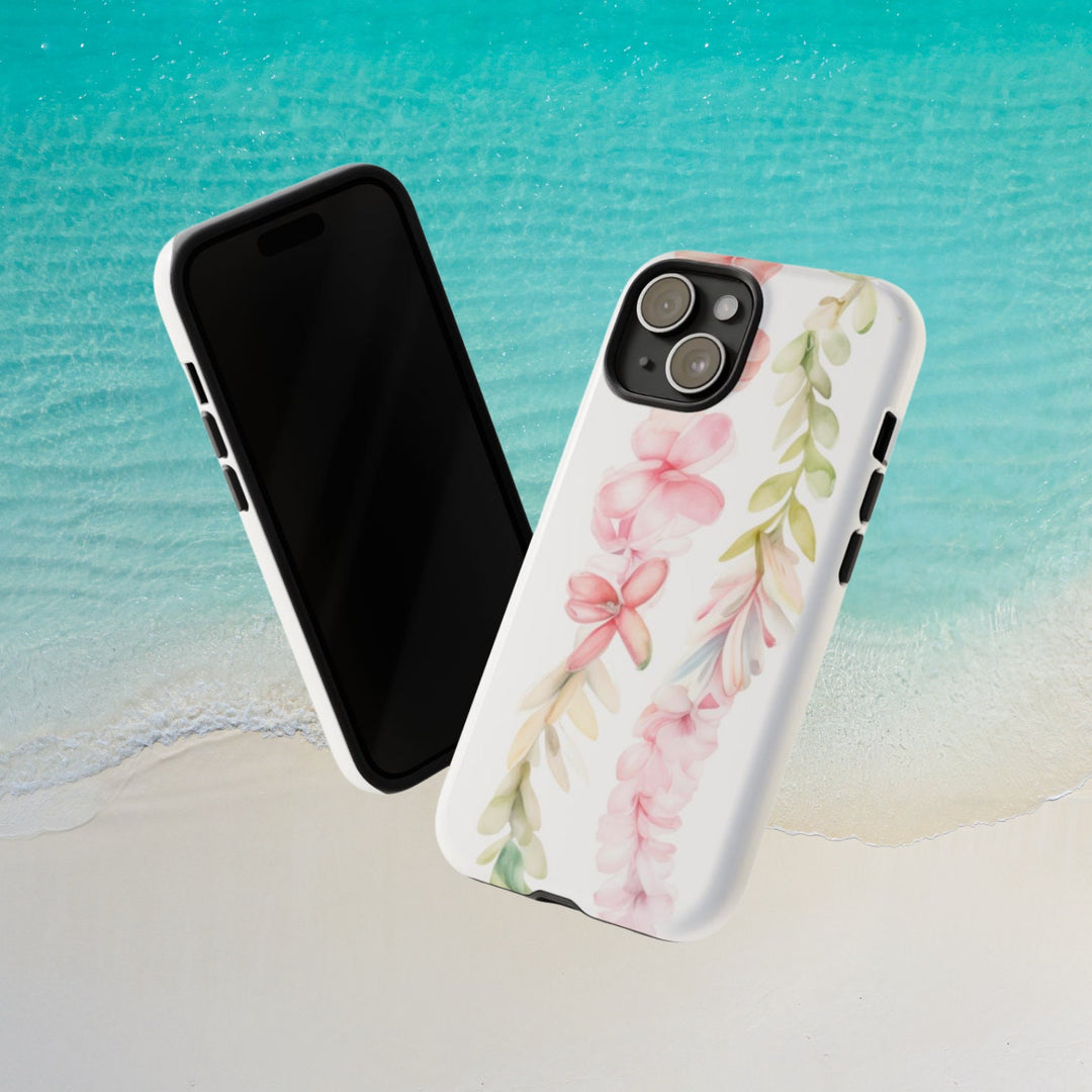 Tough Phone Case - Durable Hawaiian Flower Case With Pink Plumeria Design