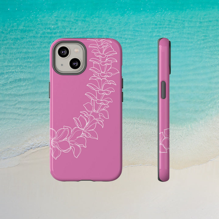 Tough Dual Layer Phone Case | Hawaiian Flower Lei Print for iPhone & Samsung