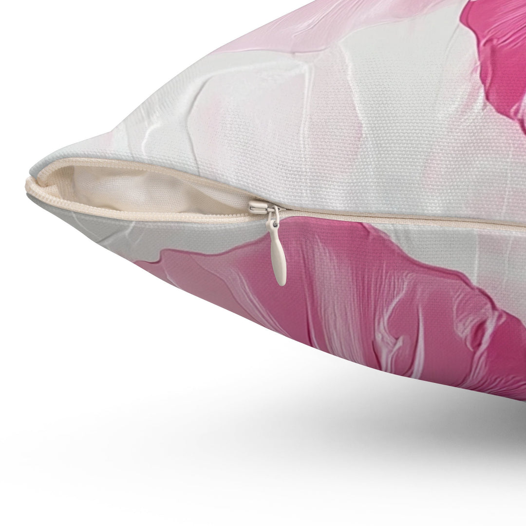 Tropical Throw Pillow | Pink Hibiscus Floral Cushion Cover for Coastal Decor