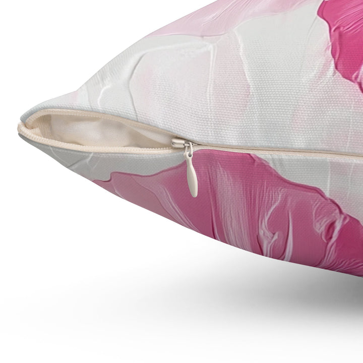 Tropical Throw Pillow | Pink Hibiscus Floral Cushion Cover for Coastal Decor