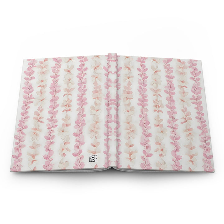 Hawaiian Flower Lei Hardcover Journal | 150 Lined Pages & Pink Plumeria Notebook