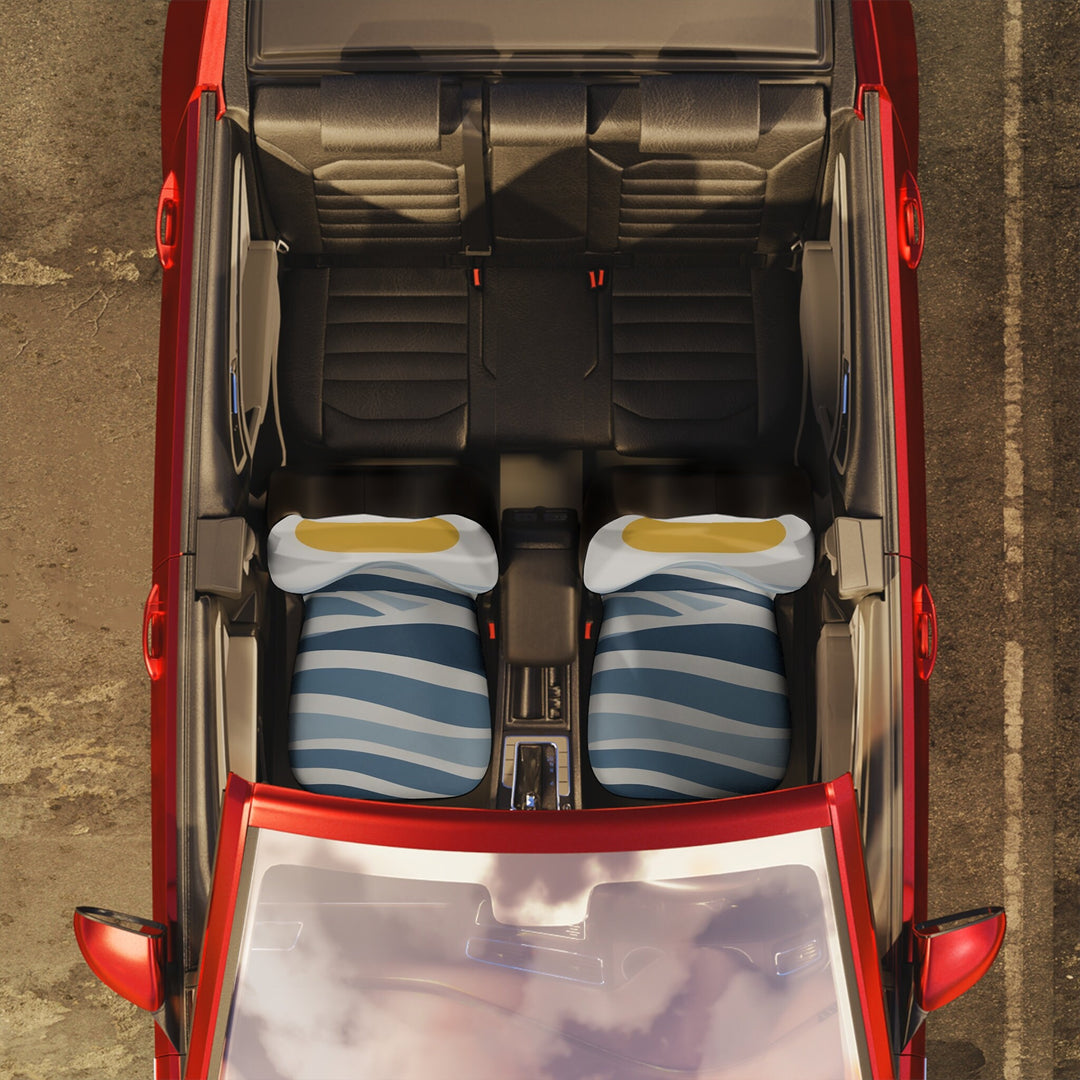 "Endless Summer" Retro Car Seat Covers (Set of 2) | Universal Fit Groovy Polyester