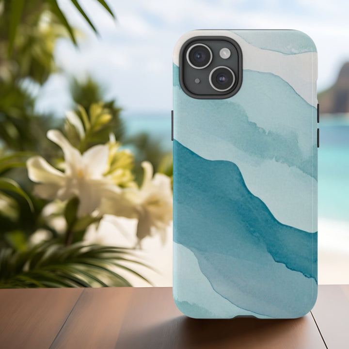 Tough Dual Layer Phone Case | Ocean Waves Surf Print for iPhone & Samsung