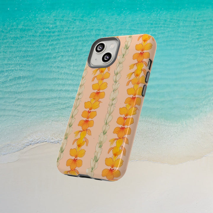 Hawaiian Flower Lei Case - Tough Dual-Layer Phone Case for iPhone 15 & Samsung Galaxy
