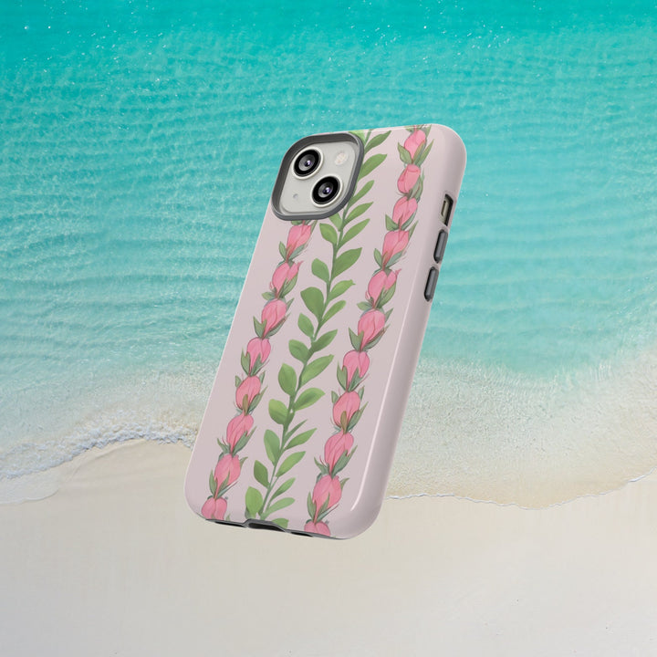 Tough Dual Layer Phone Case | Hawaiian Flower Lei Print for iPhone & Samsung