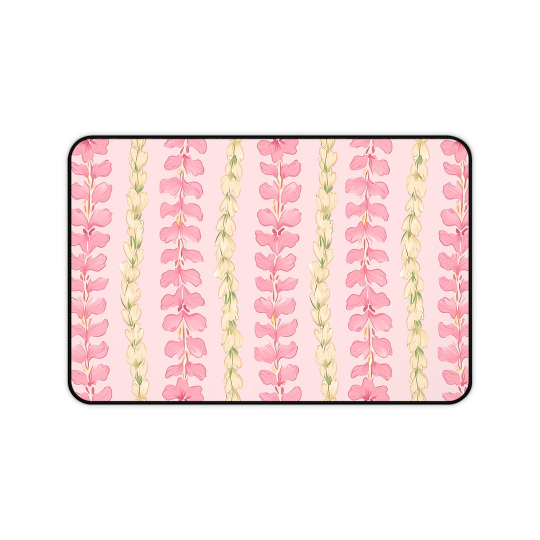 Plumeria Flower Lei Desk Mat  - Neoprene Anti-Slip Laptop Pad