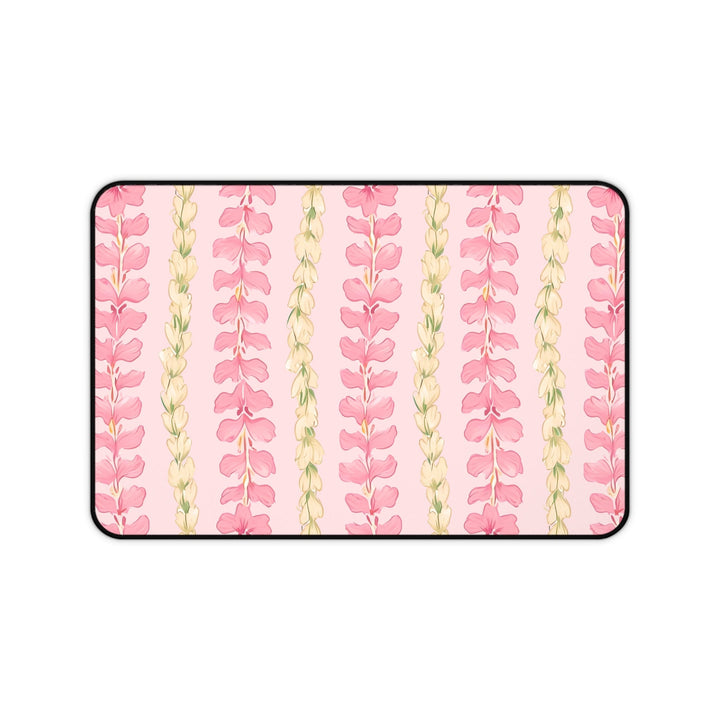 Plumeria Flower Lei Desk Mat  - Neoprene Anti-Slip Laptop Pad