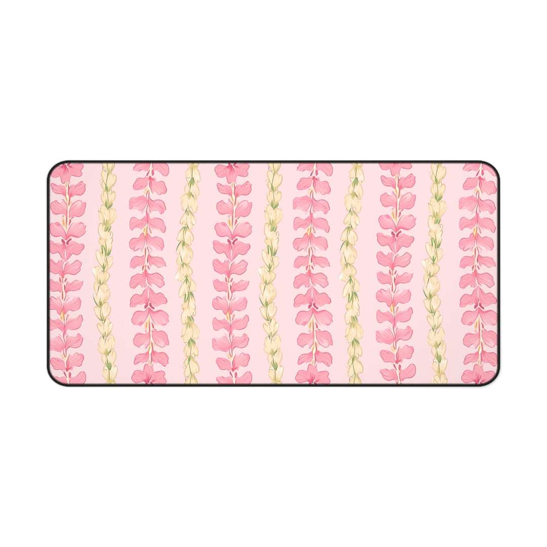 Plumeria Flower Lei Desk Mat  - Neoprene Anti-Slip Laptop Pad