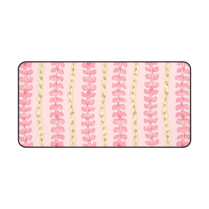 Plumeria Flower Lei Desk Mat  - Neoprene Anti-Slip Laptop Pad