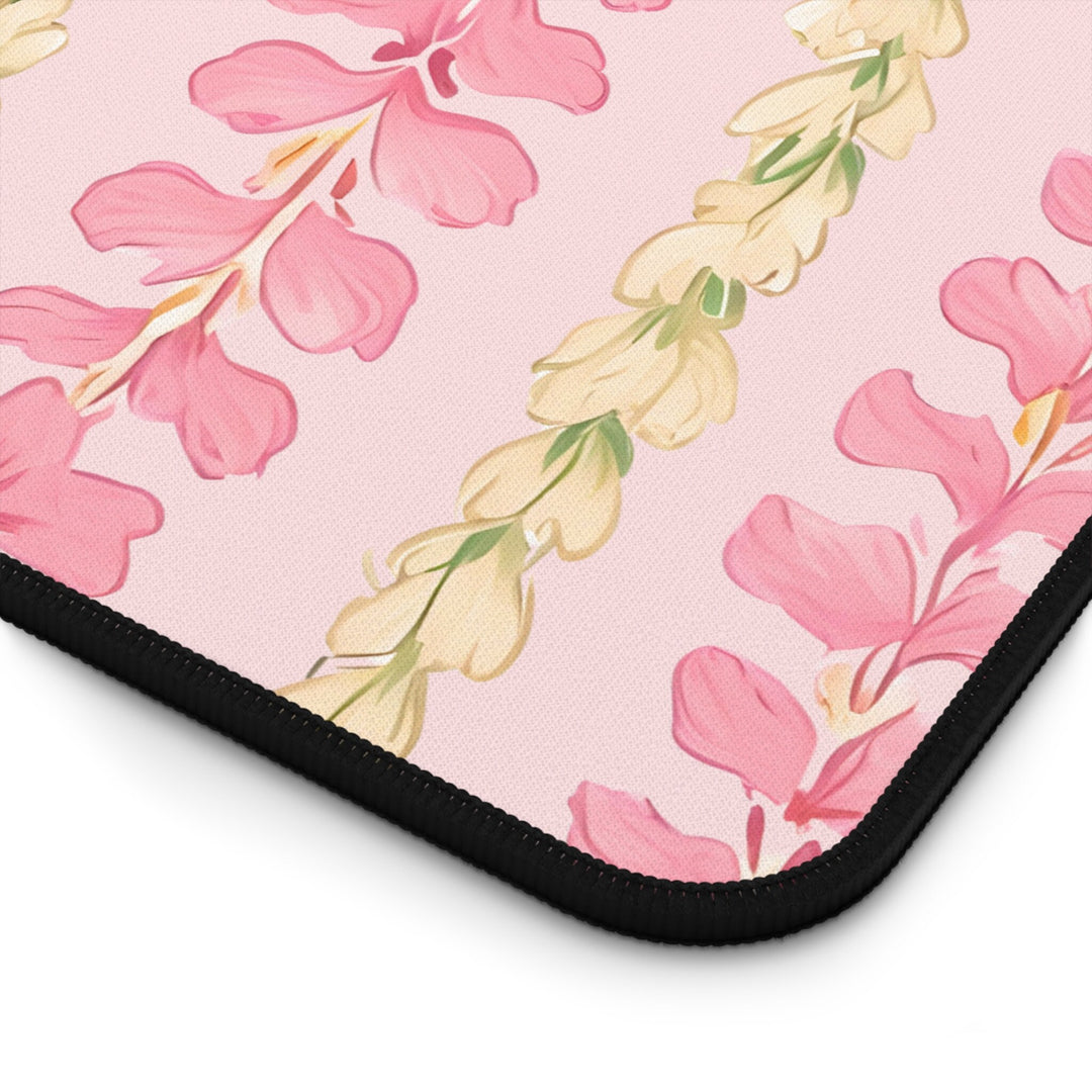 Plumeria Flower Lei Desk Mat  - Neoprene Anti-Slip Laptop Pad