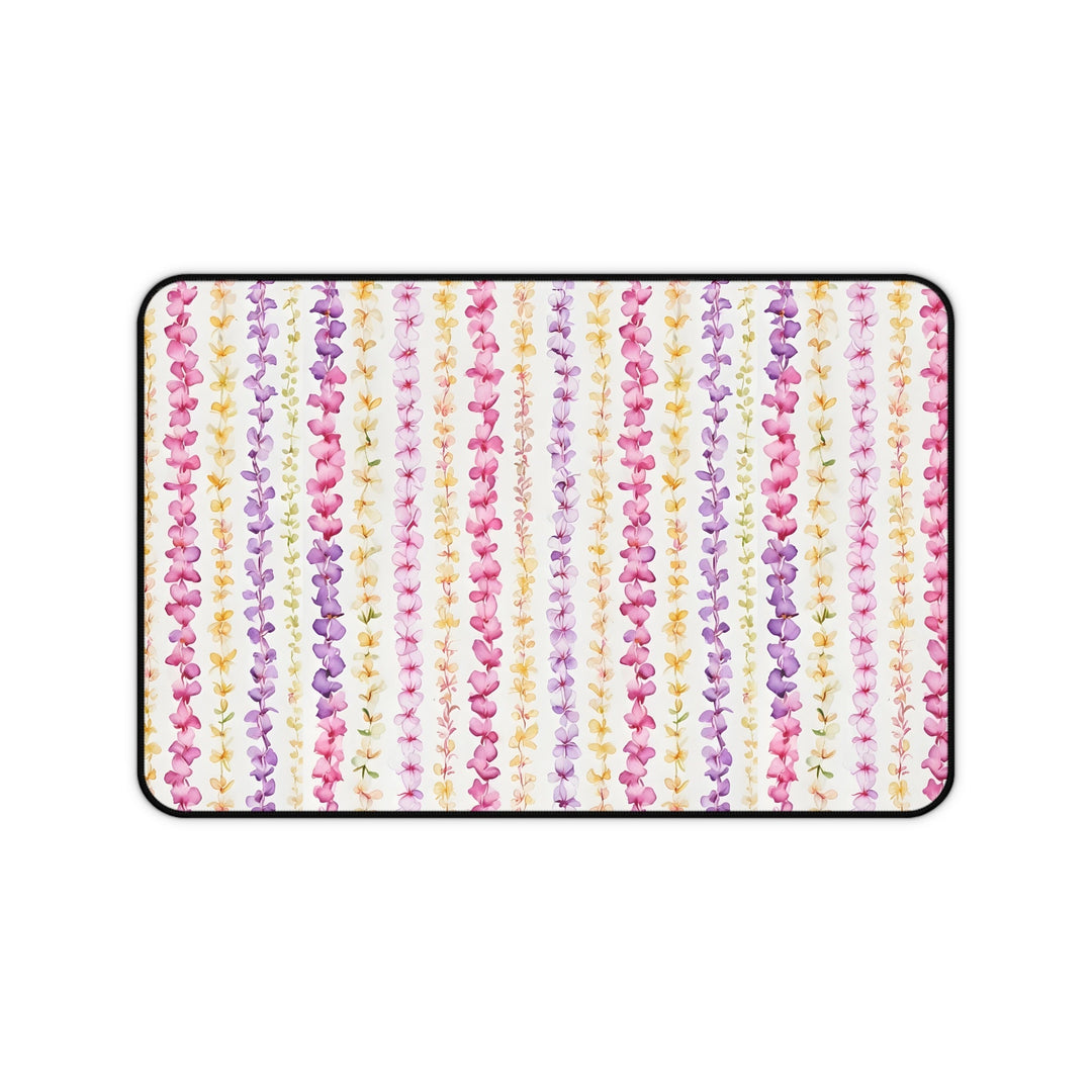 Hawaiian Flower Lei Desk Mat | Anti-Slip Neoprene Large Mouse Pad