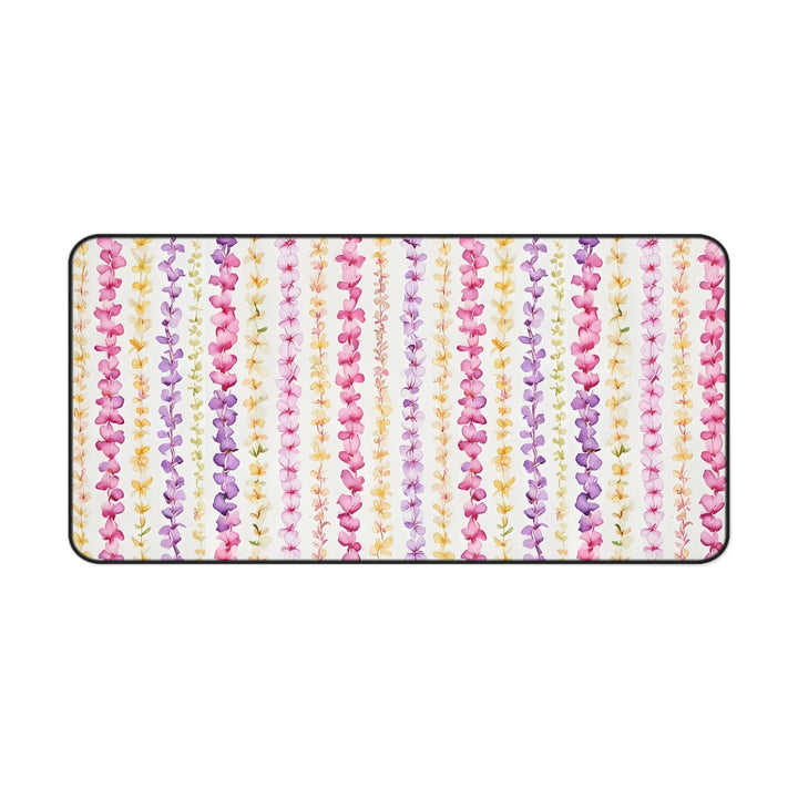 Hawaiian flower lei desk mat