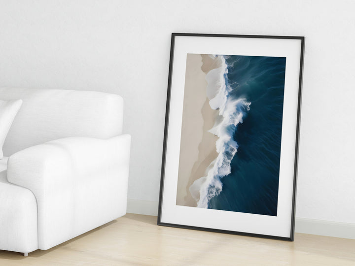 Aerial Surfers Poster - Coastal Digital Download | Beach Wall Art Print
