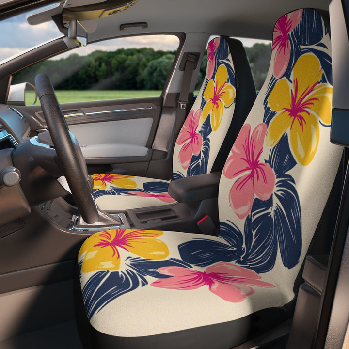 Rangiora Hawaiian Car Seat Covers (Set of 2) | Universal Fit Tropical Floral Protection