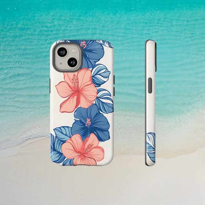 Tough Dual Layer Phone Case | Hibiscus Tropical Floral Print for iPhone & Samsung