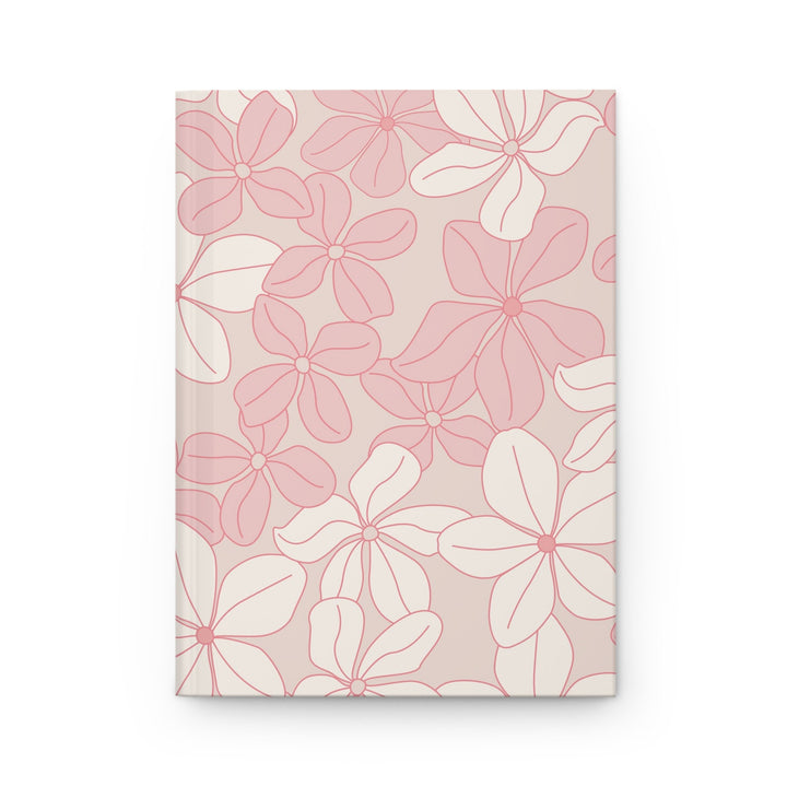 Plumeria Hardcover Journal | 150 Lined Pages & Pink Floral Lei Notebook