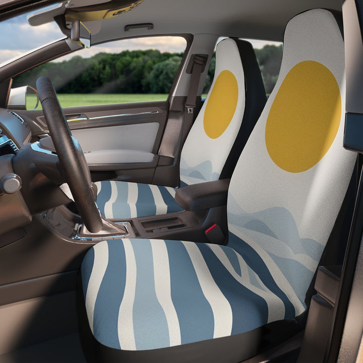 Groovy Vibes Car Seat Covers: Colorful Retro Bucket Style