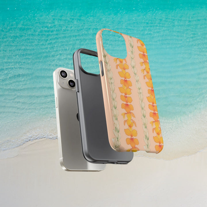 Hawaiian Flower Lei Case - Tough Dual-Layer Phone Case for iPhone 15 & Samsung Galaxy