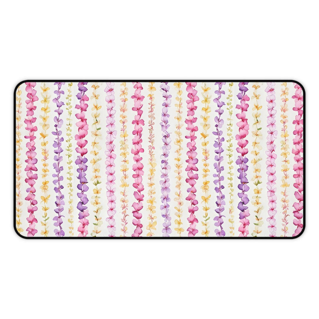 Hawaiian Flower Lei Desk Mat | Anti-Slip Neoprene Large Mouse Pad
