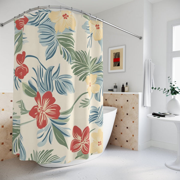 Hawaiian Garden Shower Curtain - Vintage Floral 72x72