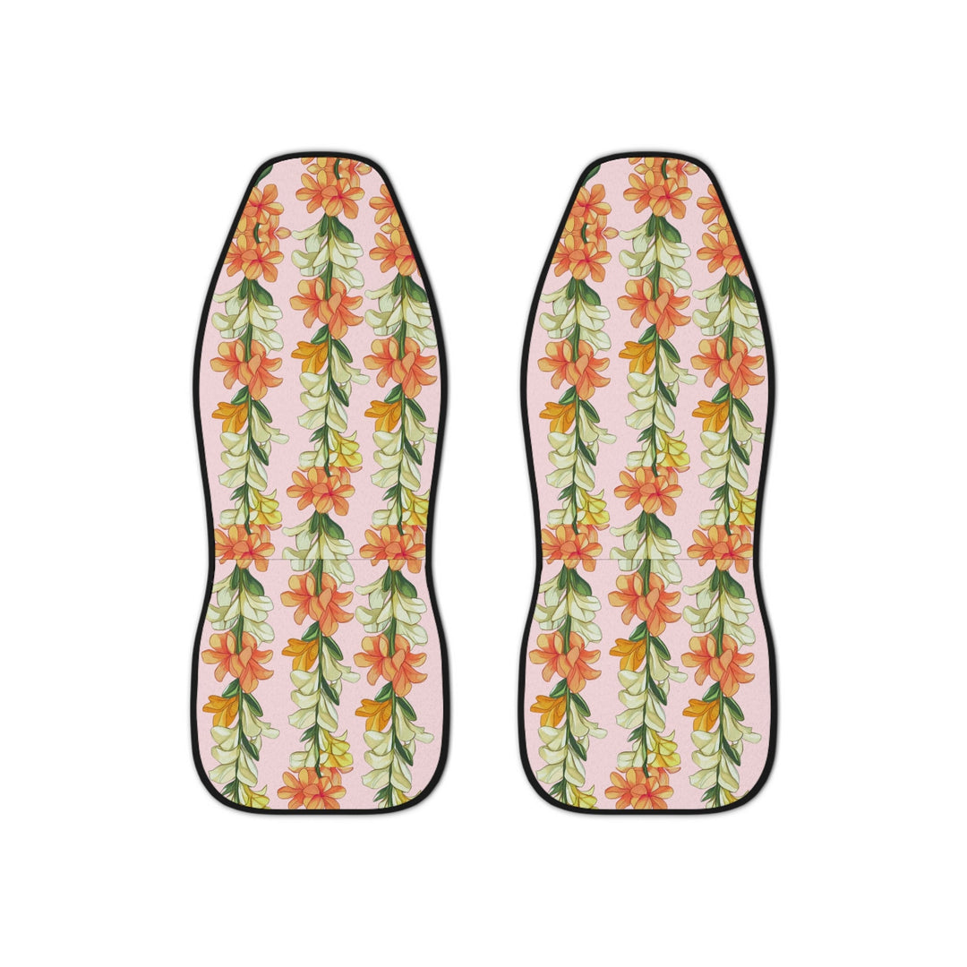 Hawaiian Flower Lei Seat Covers – Tropical Floral Car Seat Covers with Breathable Fabric