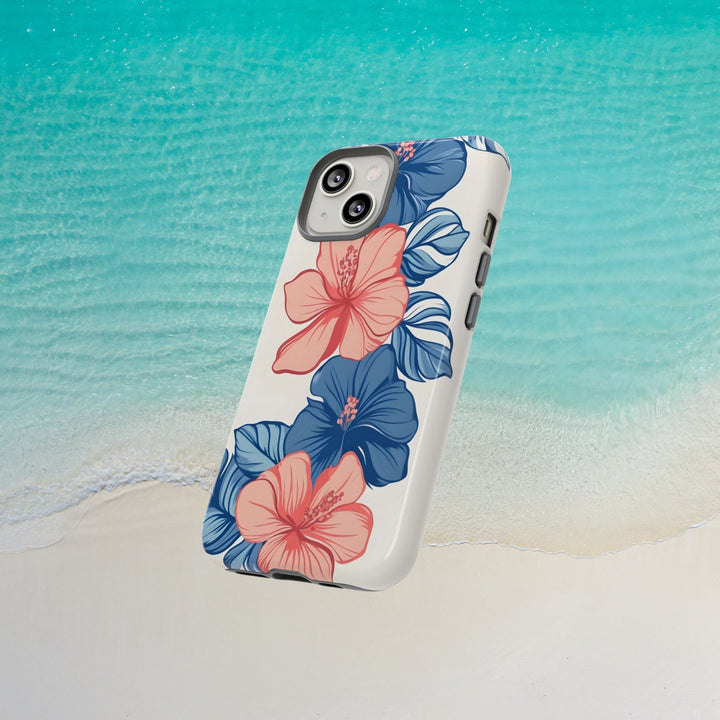 Tough Dual Layer Phone Case | Hibiscus Tropical Floral Print for iPhone & Samsung