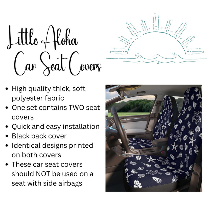 Hawaiian Car Seat Covers – Tropical Sea Turtle Design | Universal Fit, Easy Install