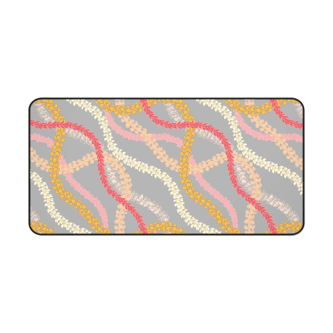 colorful mouse pad with a floral Hawaiian lei pattern