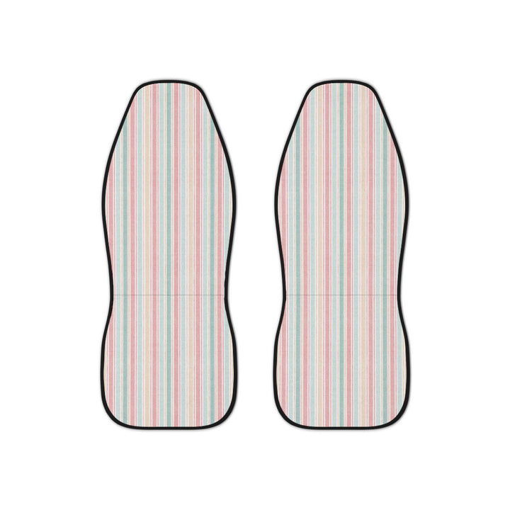St Tropez car seat covers in sorbet stripe print, set of 2 displayed front-facing