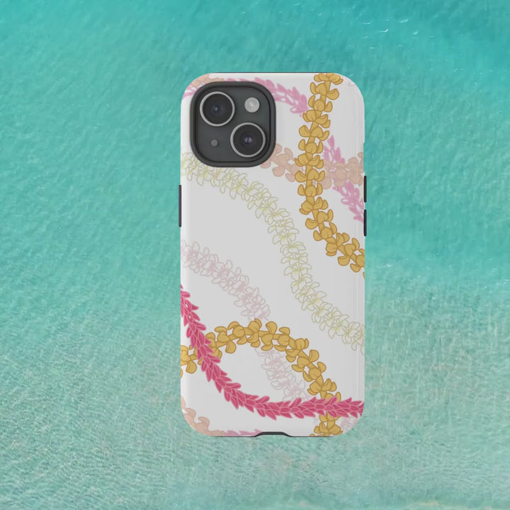 Tough Phone Case - Hawaiian Phone Cover With Pink Plumeria, Slim & Durable